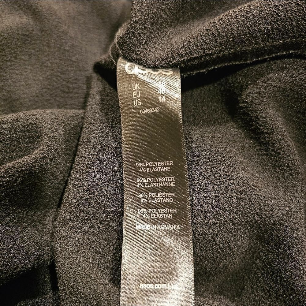 ASOS Black Cold Shoulder Top - Size 14‎ - Picture 7 of 7